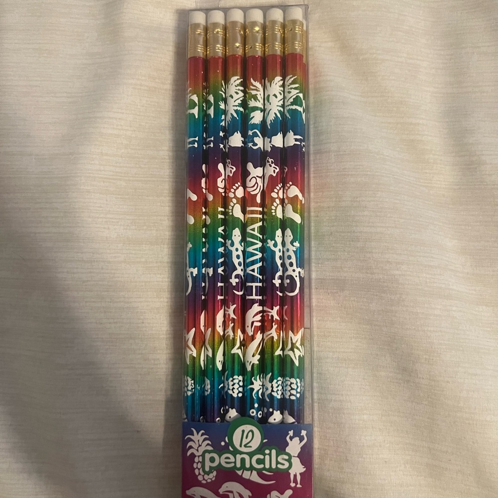 Hawaii Rainbow Pencils - Pack of 12